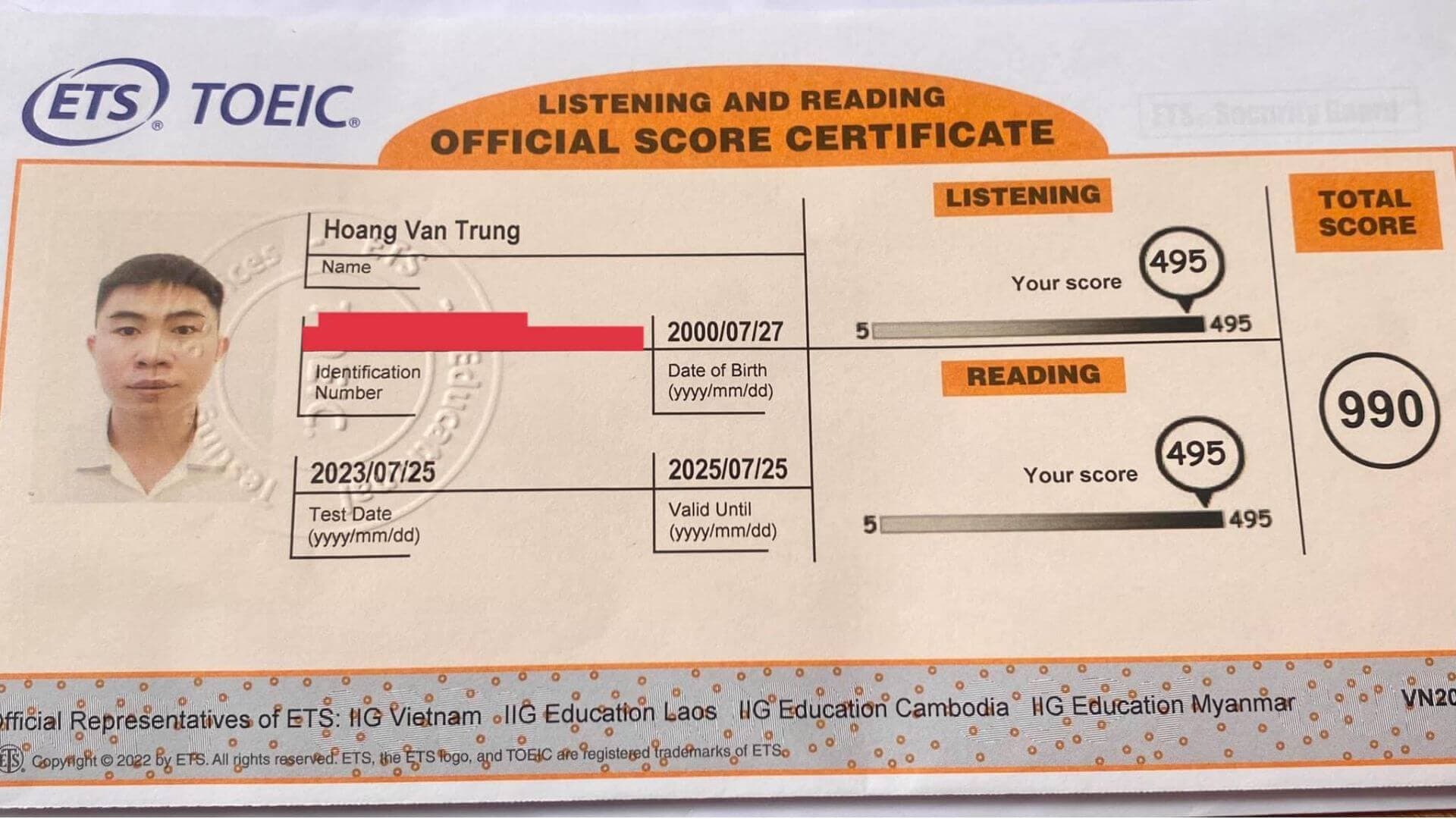 Đạt 990/990 TOEIC